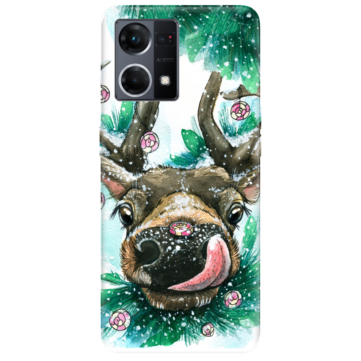 Чохол для Oppo Reno  7 4G Сute deer - фото 1 Чохол для Oppo Reno  7 4G Сute deer - фото 1 - Чохли для телефонів